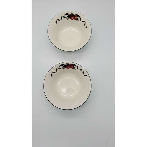 WSP Cades Creek Collection APPLE Set of 2  5 1/4" Fruit Dessert Bowls Stoneware - Picture 1 of 12